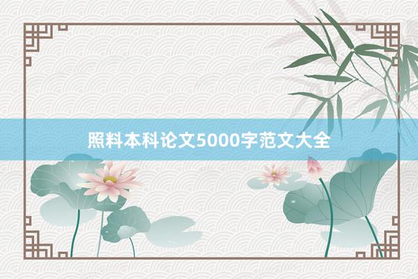 照料本科论文5000字范文大全