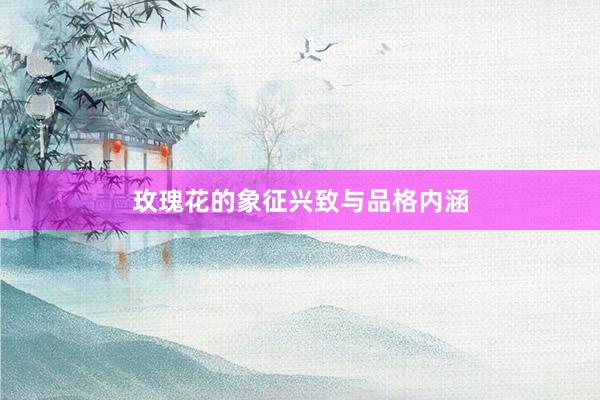 玫瑰花的象征兴致与品格内涵